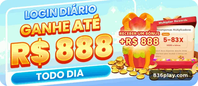 Boas-vindas e lobby no aplicativo 836play